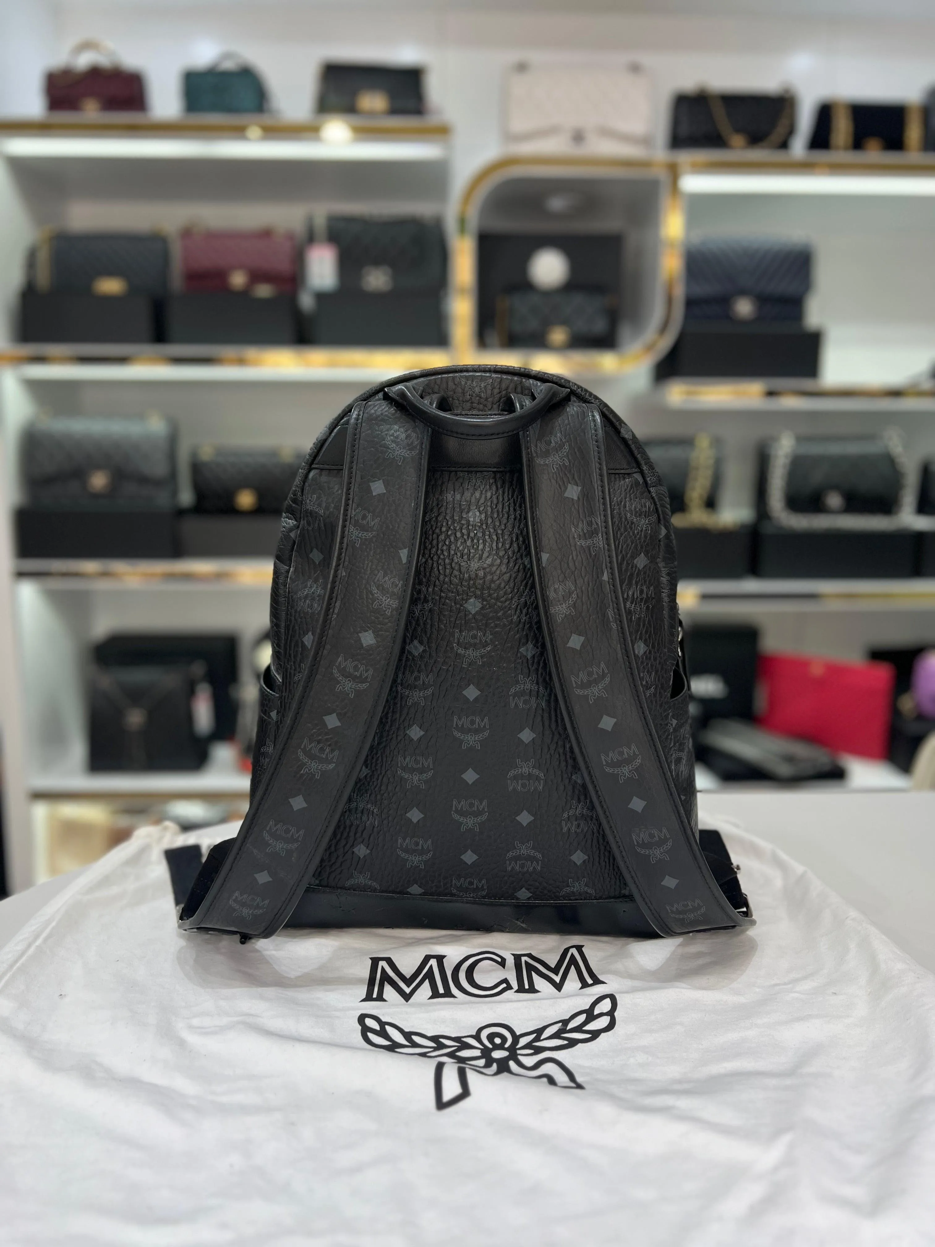 MCM As New Stark Medium Backpack For Unisex