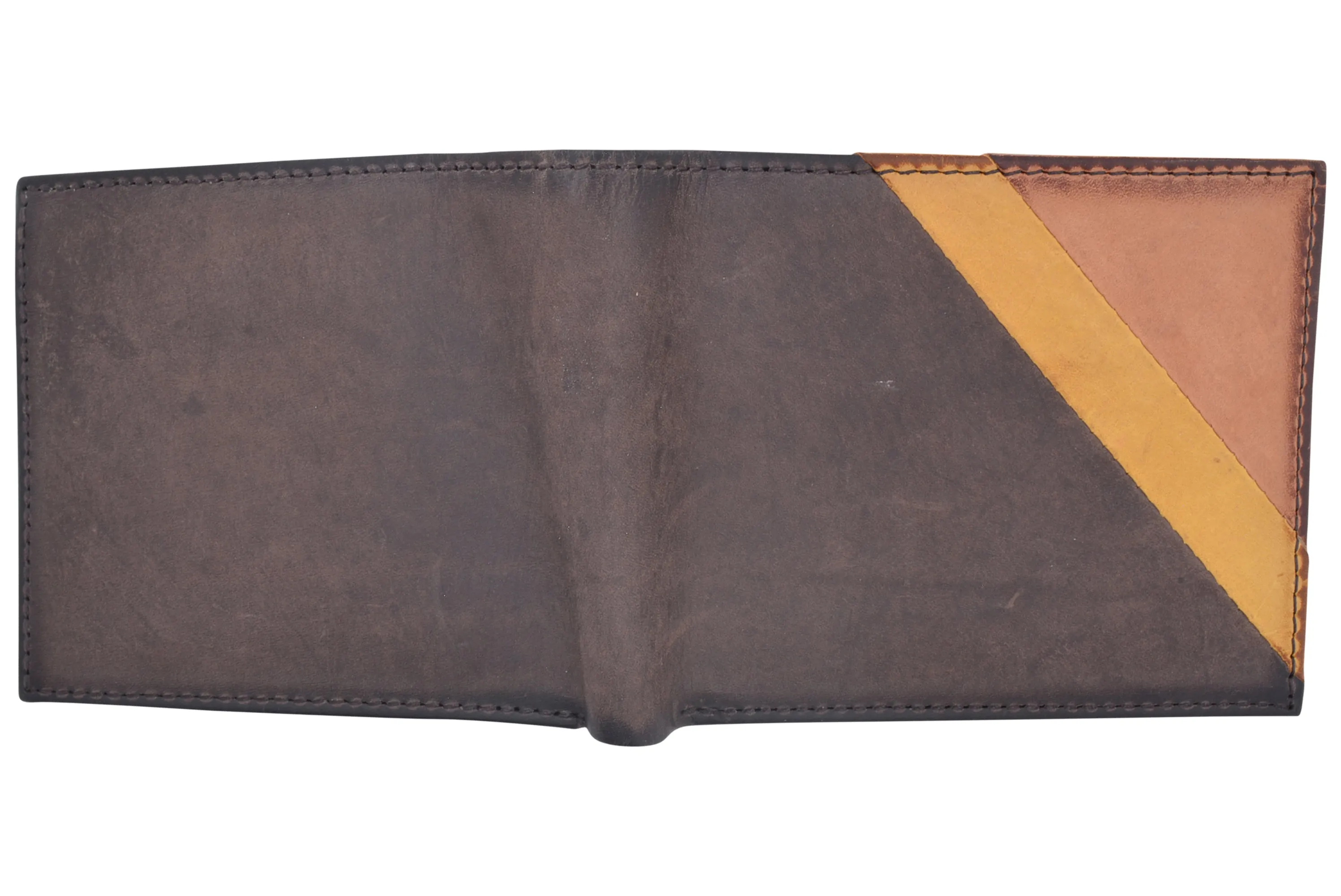 Men's Leather Wallet RFID Blocking Slim Bifold with 9 Credit Card Pockets & ID Window
