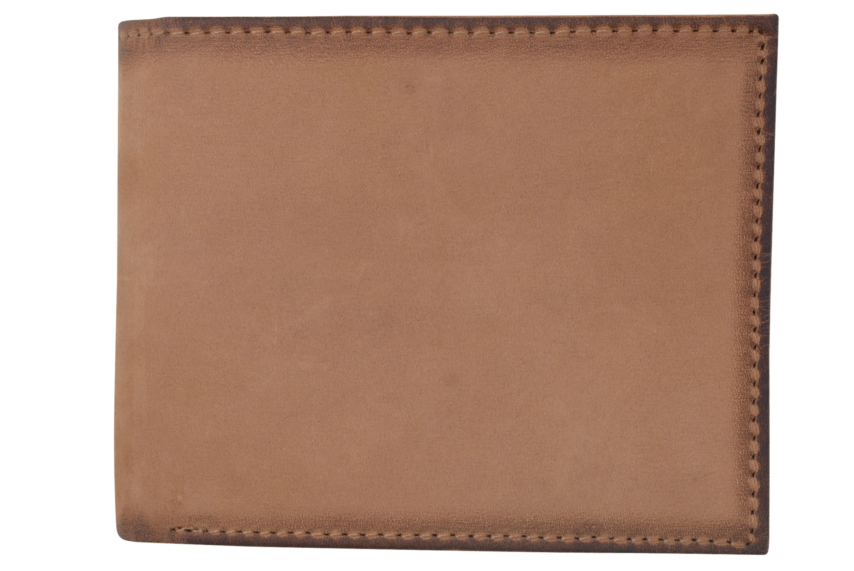 Men's Leather Wallet RFID Blocking Slim Bifold with 9 Credit Card Pockets & ID Window