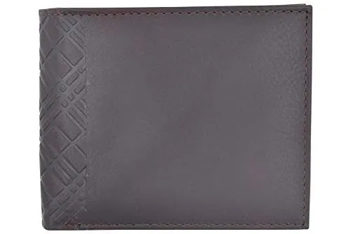 Men's Leather Wallet RFID Blocking Slim Bifold with 9 Credit Card Pockets & ID Window