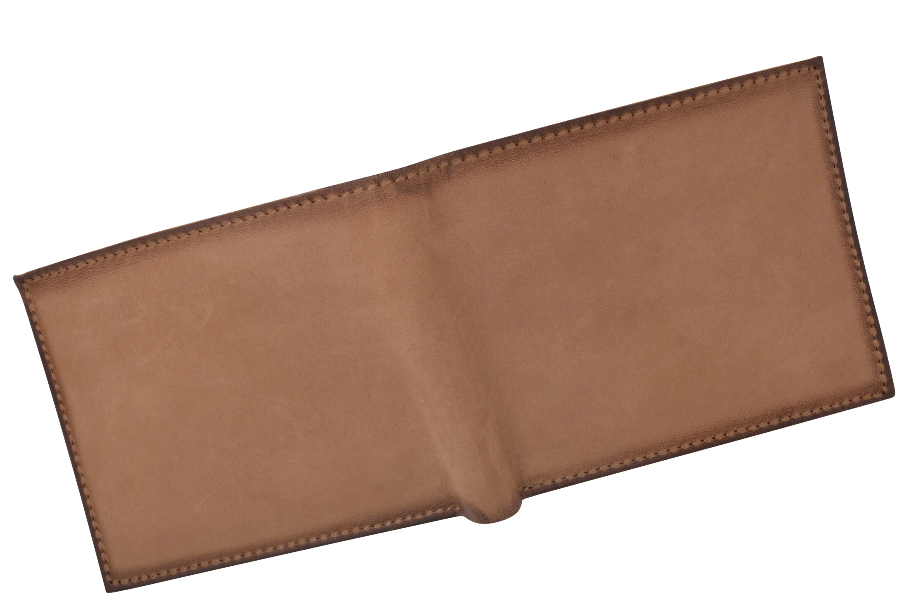 Men's Leather Wallet RFID Blocking Slim Bifold with 9 Credit Card Pockets & ID Window