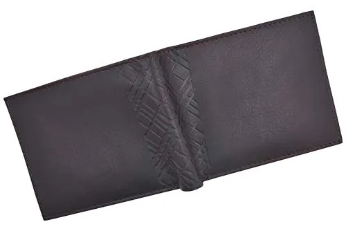 Men's Leather Wallet RFID Blocking Slim Bifold with 9 Credit Card Pockets & ID Window
