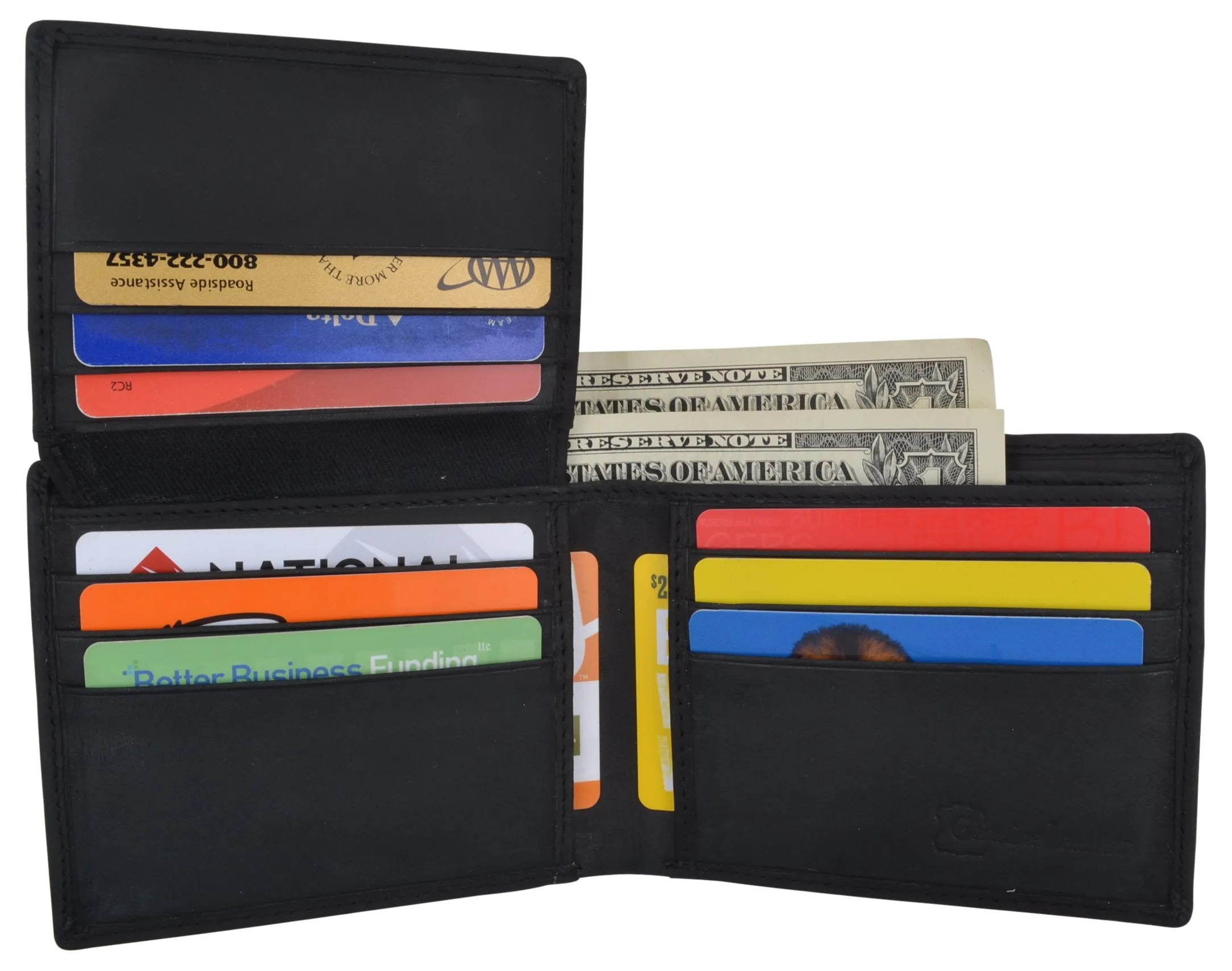Mens Orlando Printed Logo RFID Cowhide Leather Mens RFID Wallet /53HTC Orlando2