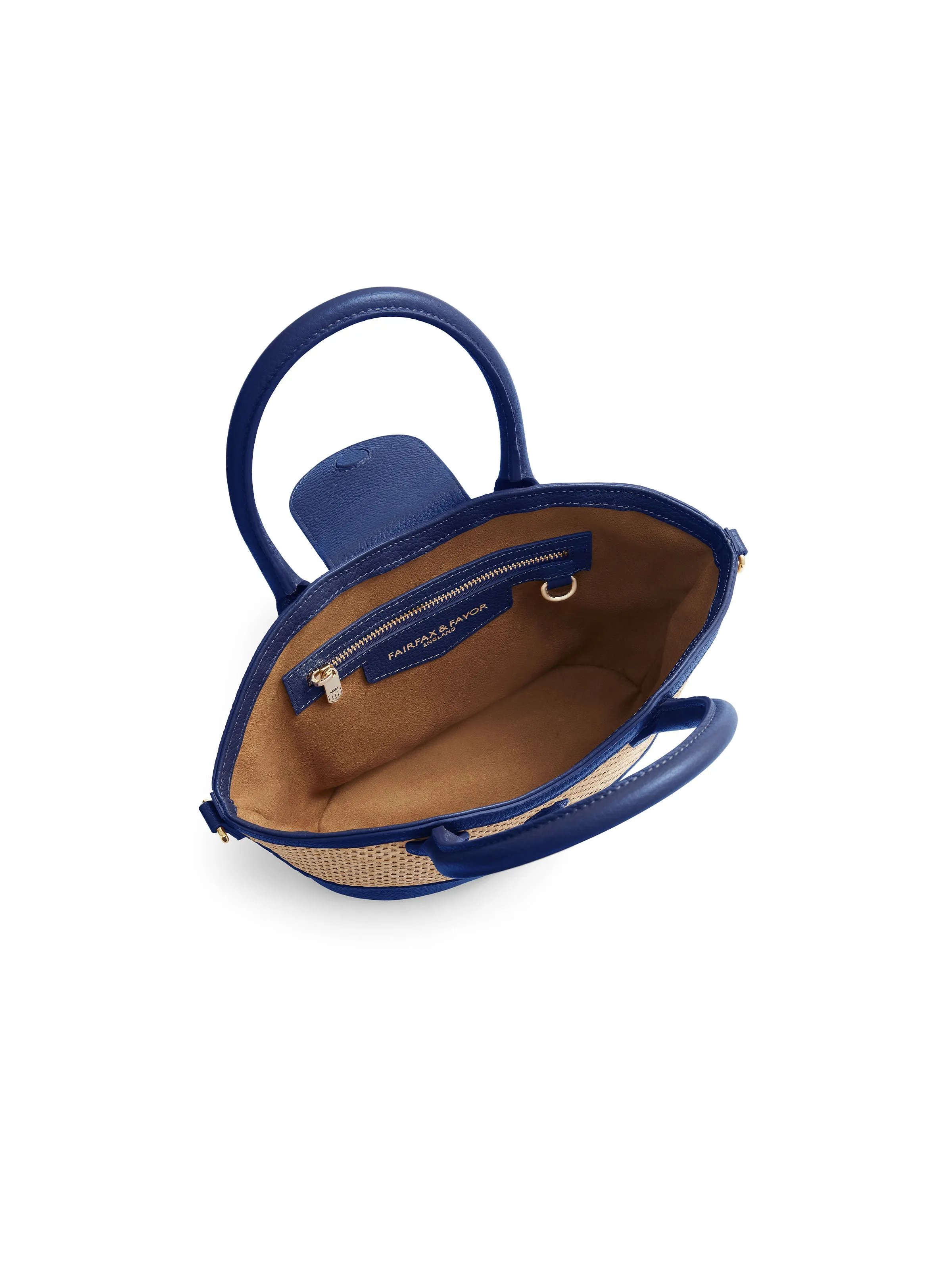 Mini Windsor Basket Bag - Porto Blue Leather
