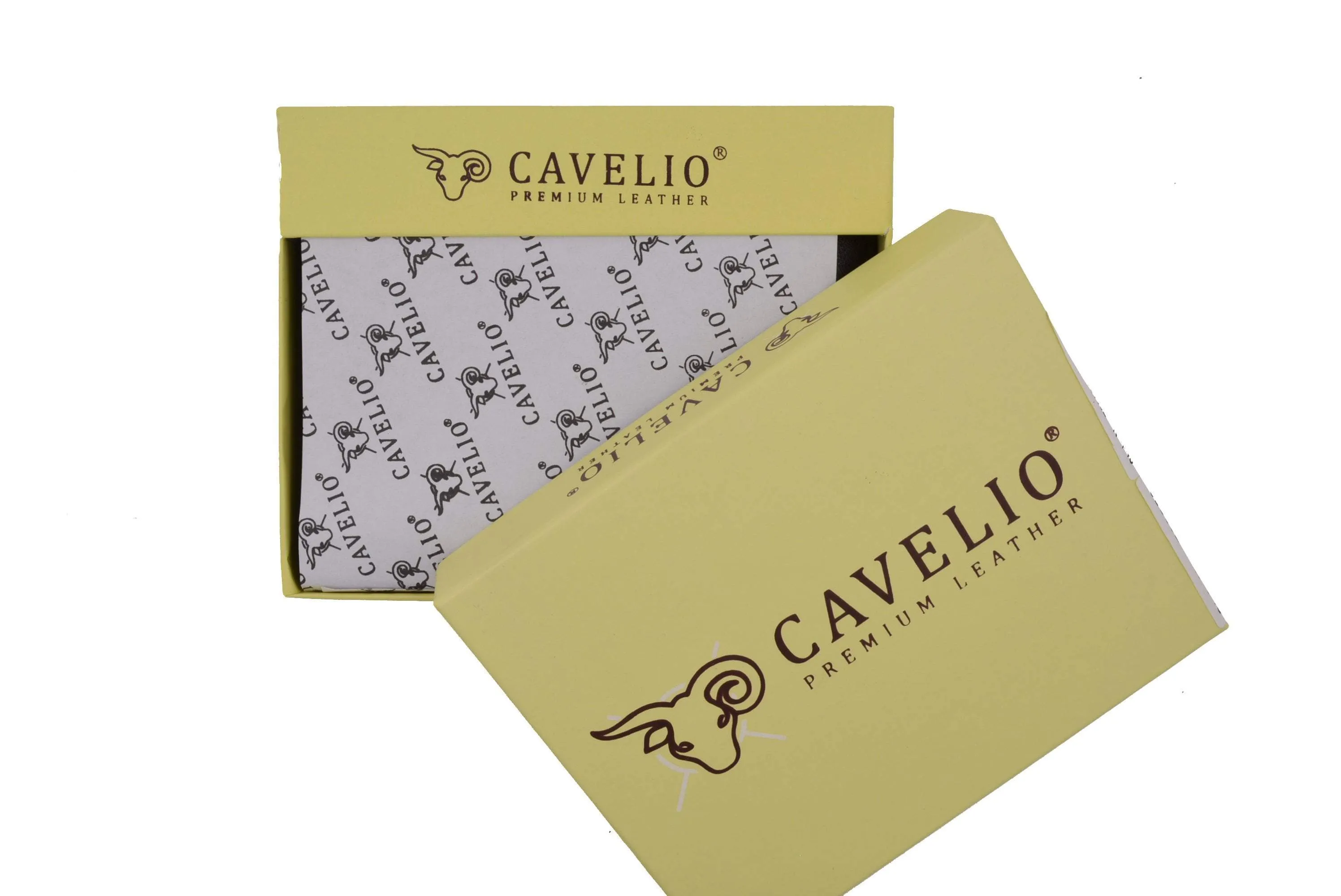 New Cavelio Multi Capacity Middle Flap ID Card Holder Bifold Wallet High Quality Genuine Leather 730052 (C)