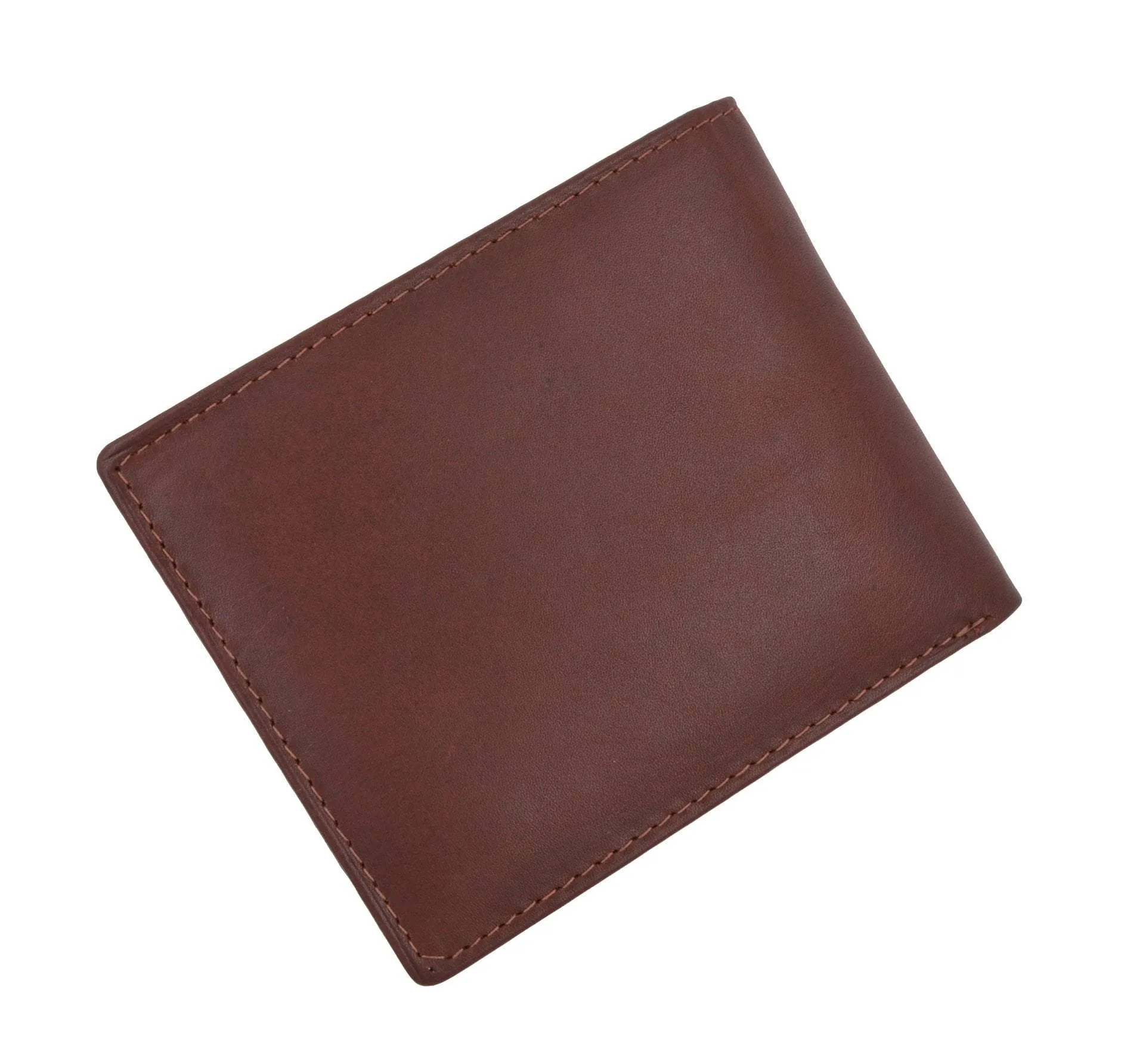New Cavelio Multi Capacity Middle Flap ID Card Holder Bifold Wallet High Quality Genuine Leather 730052 (C)