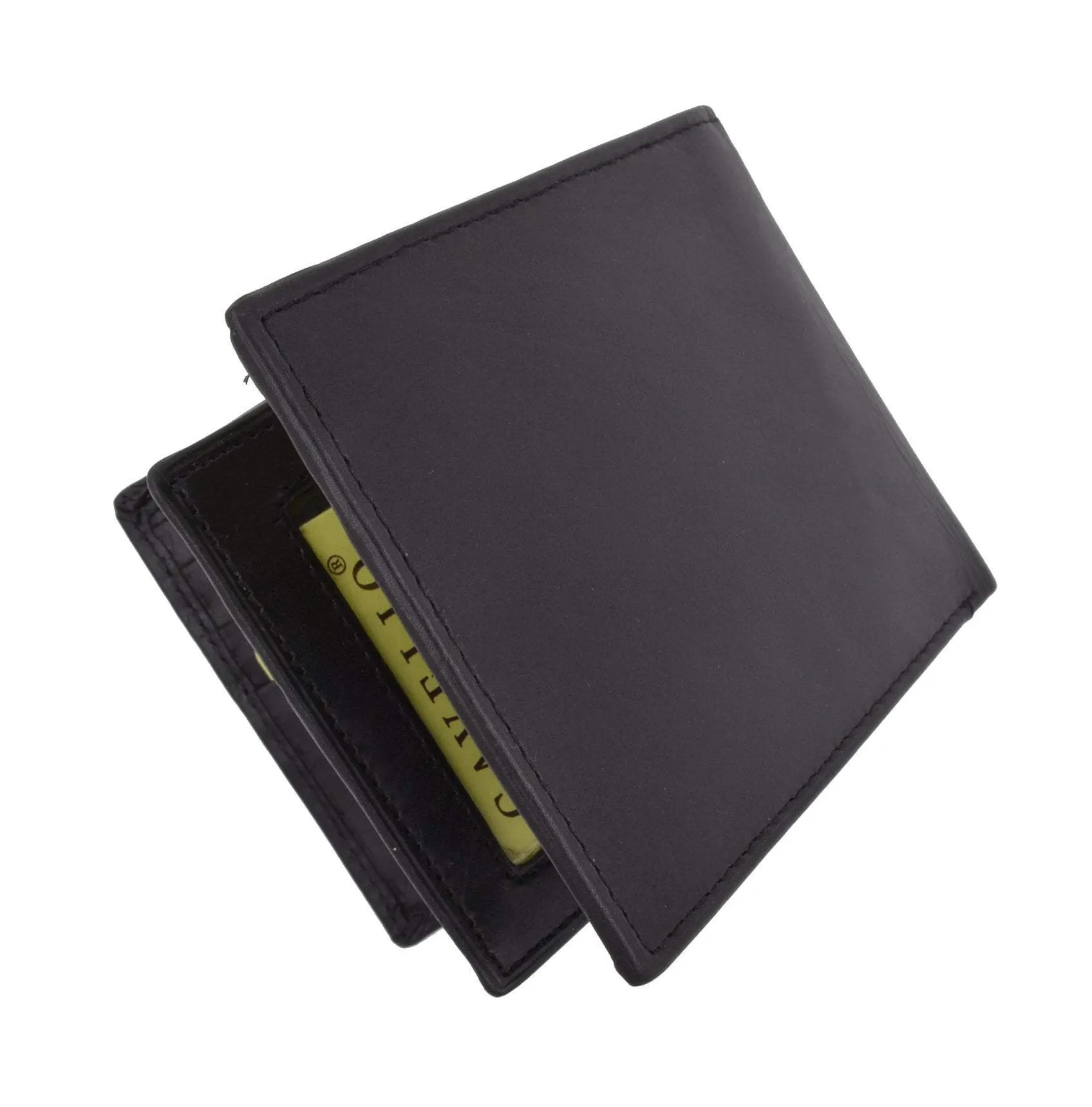 New Cavelio Multi Capacity Middle Flap ID Card Holder Bifold Wallet High Quality Genuine Leather 730052 (C)