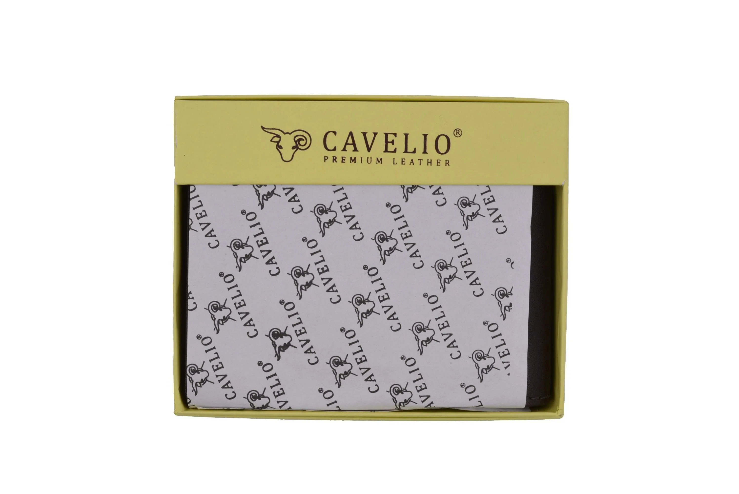 New Cavelio Multi Capacity Middle Flap ID Card Holder Bifold Wallet High Quality Genuine Leather 730052 (C)