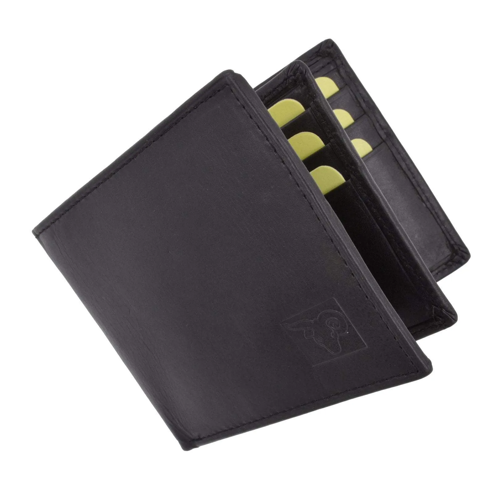 New Cavelio Multi Capacity Middle Flap ID Card Holder Bifold Wallet High Quality Genuine Leather 730052 (C)