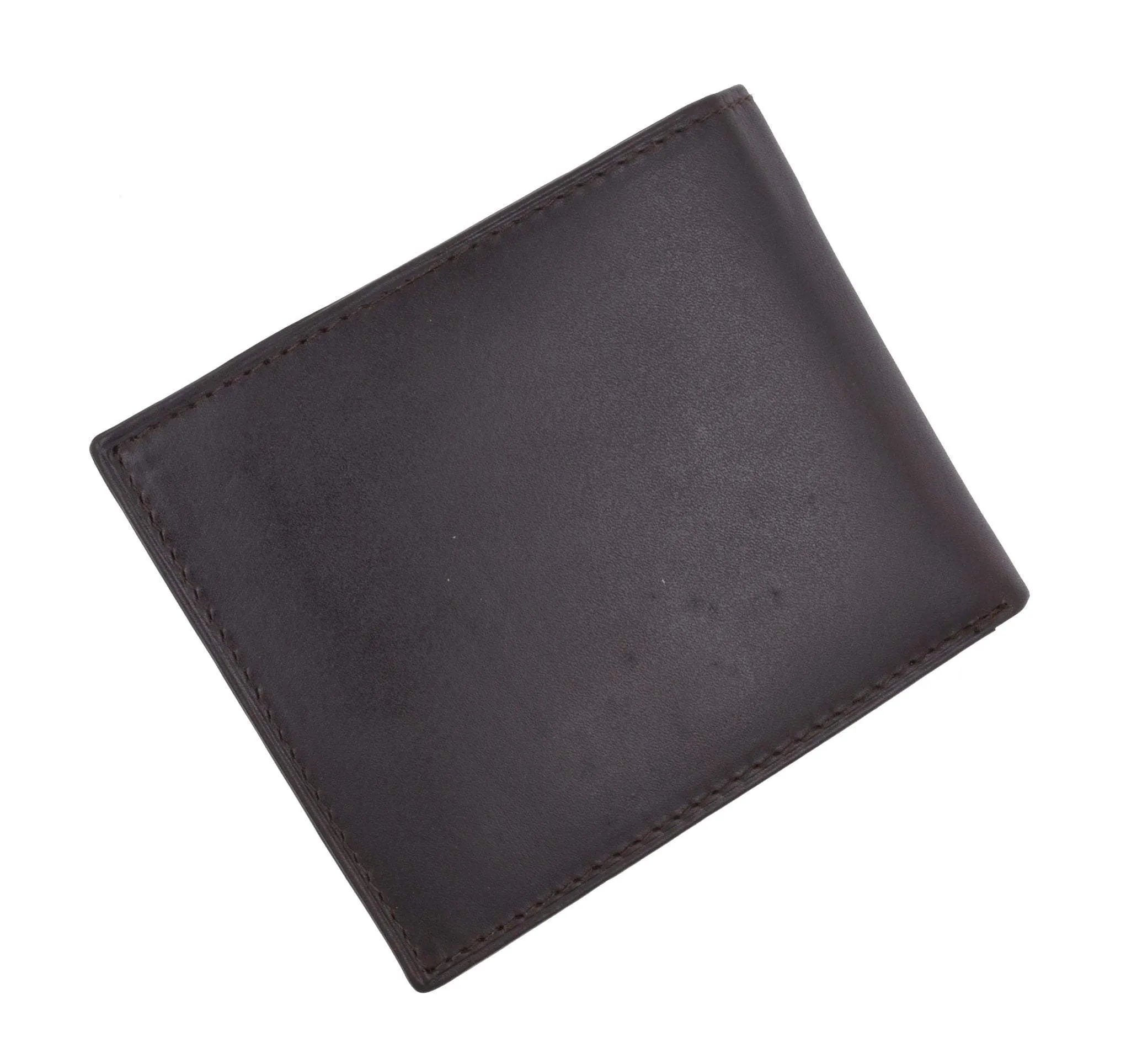 New Cavelio Multi Capacity Middle Flap ID Card Holder Bifold Wallet High Quality Genuine Leather 730052 (C)