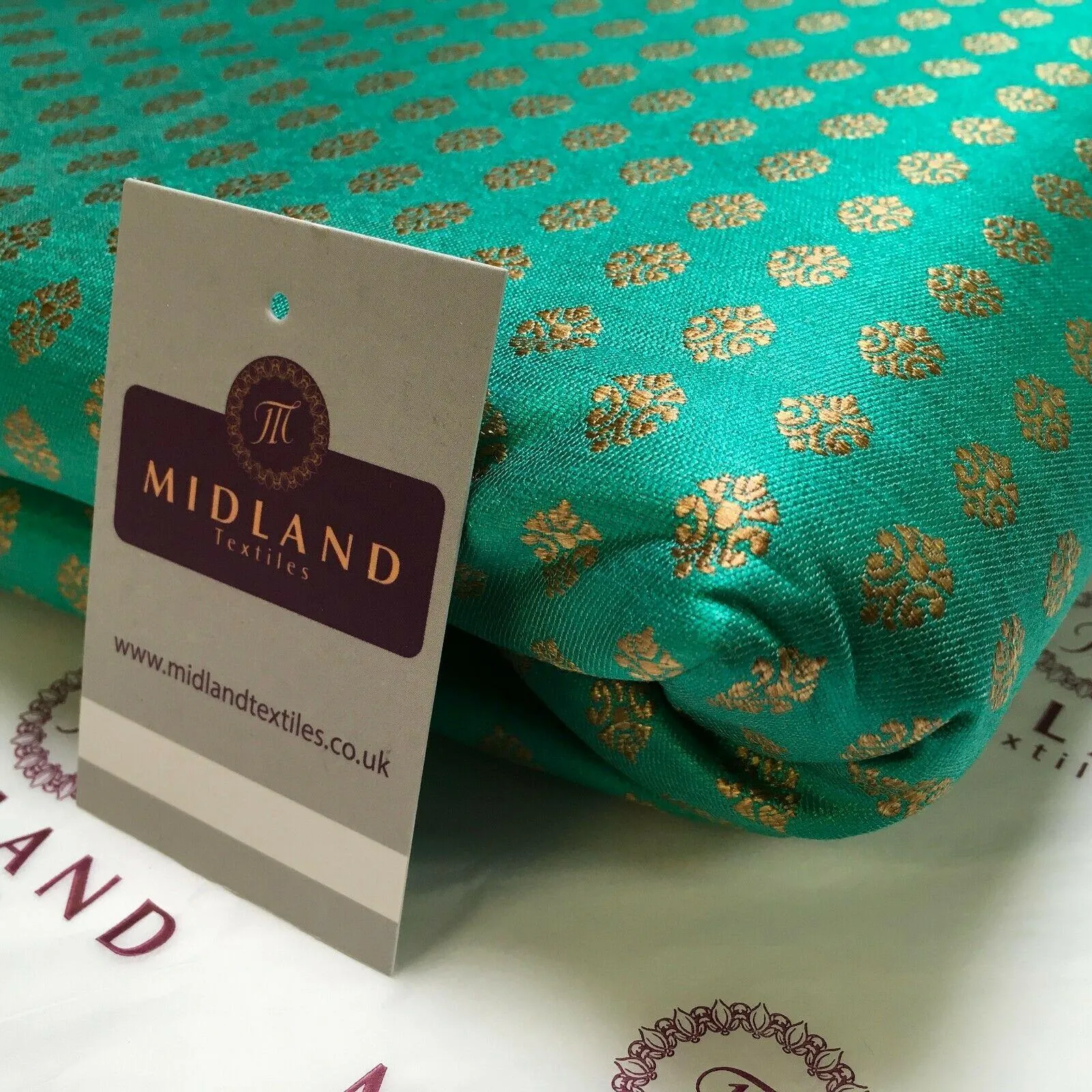 Ornamental Indian Banarsi Brocade Faux Silk Waistcoat Fabric 110cm M1275