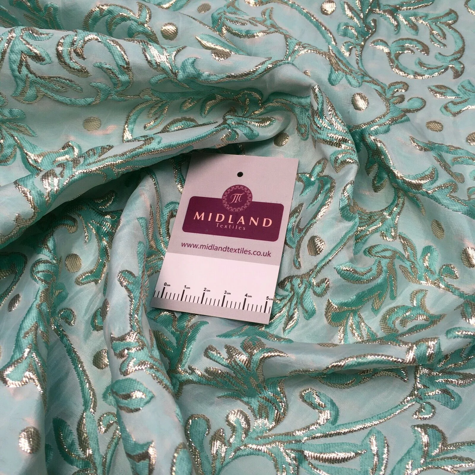 Pastel Bridal Ornamental Brocade Embossed wedding fabric M1465 Mtex