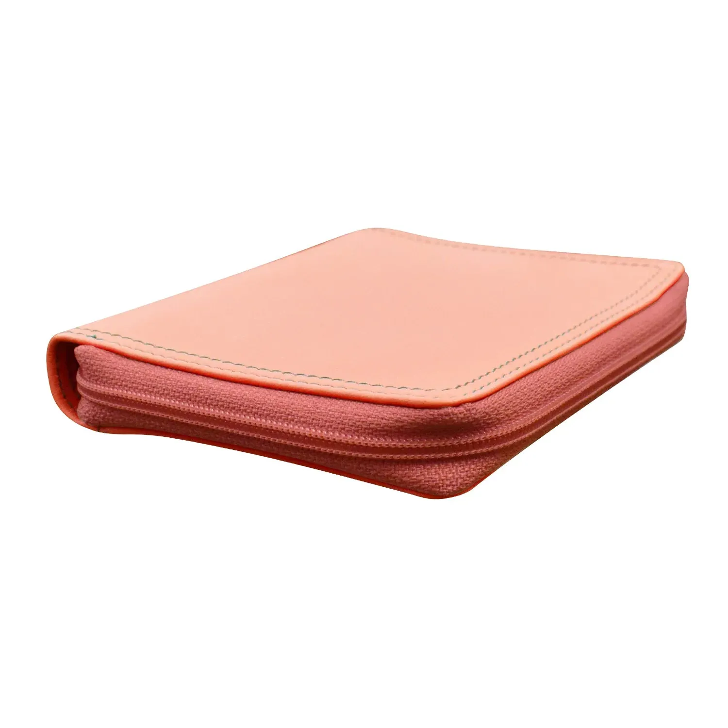 Peach Multi-Small Zip Rfid Leather Wallet
