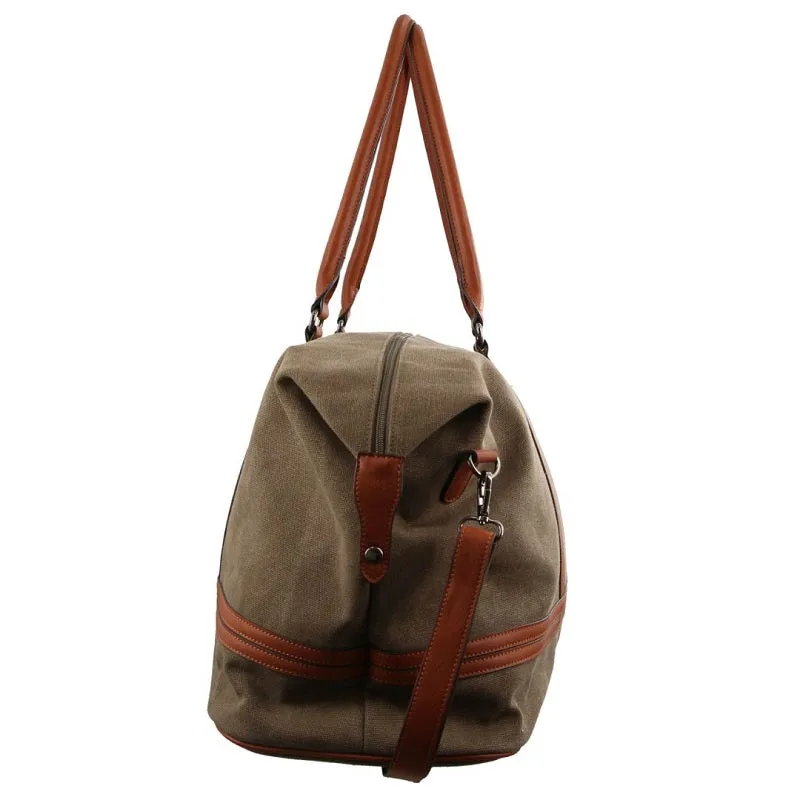 Pierre Cardin - PC2578 Canvas Overnight Travel Bag - Brown