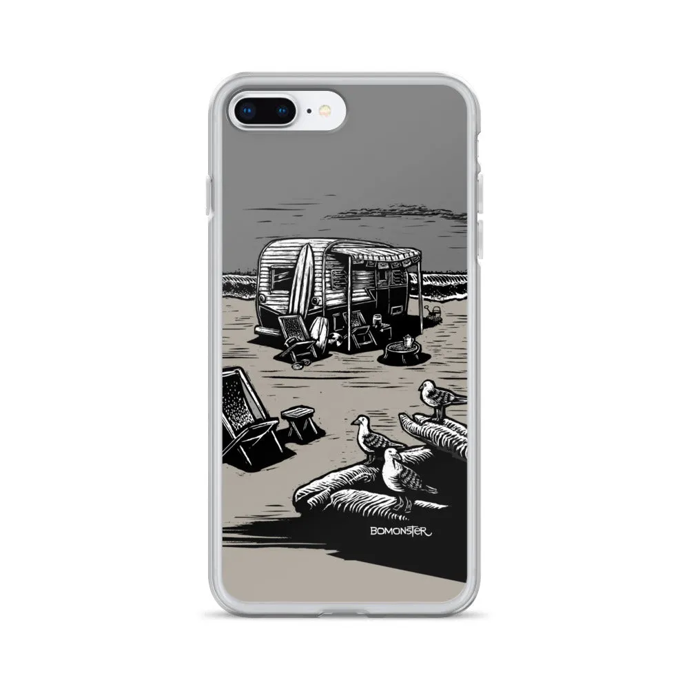 "Vintage Beach Trailer" iPhone Case