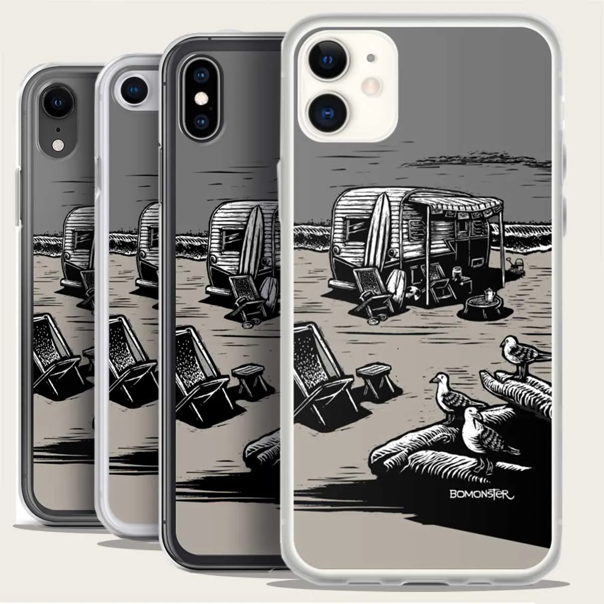 "Vintage Beach Trailer" iPhone Case