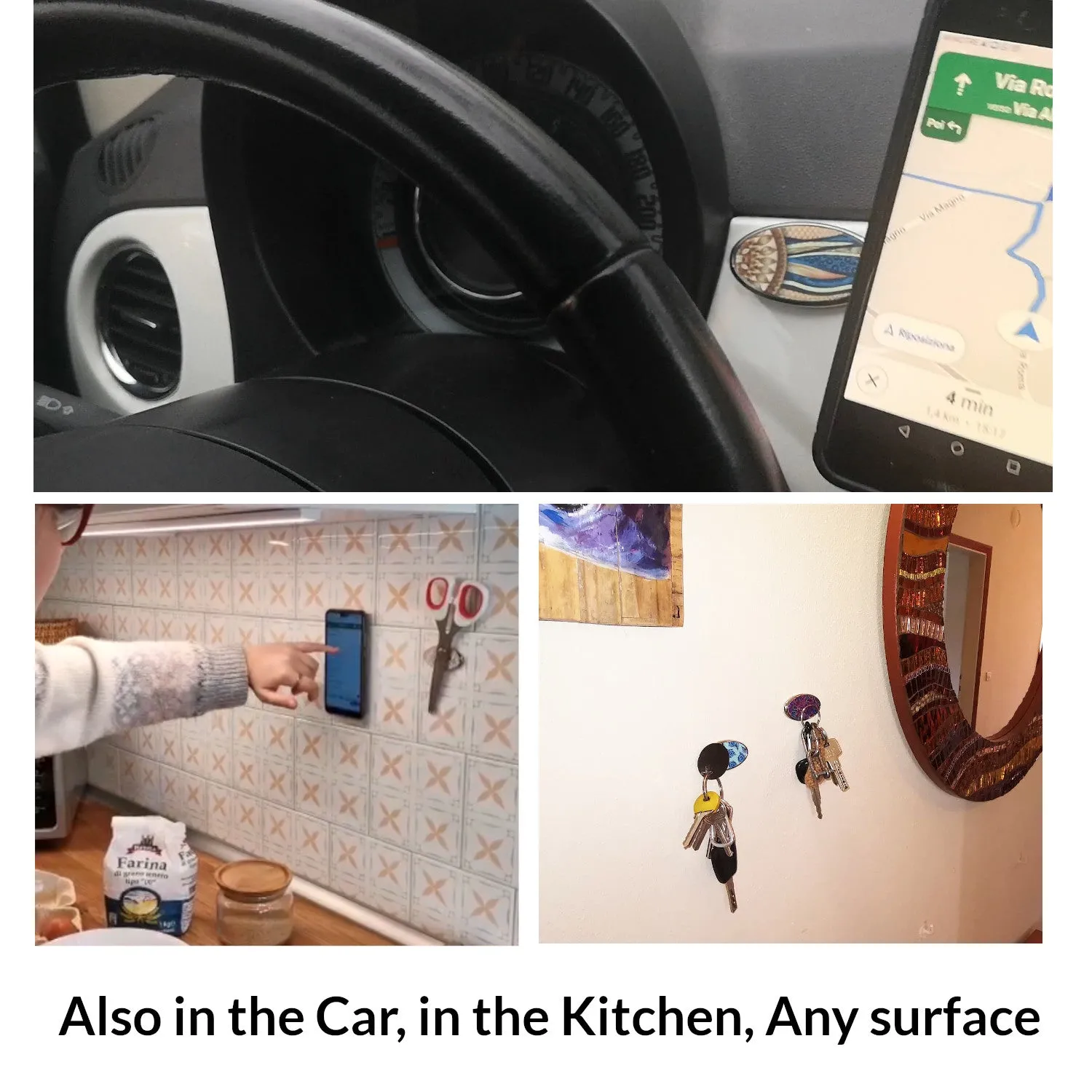 Rainbow Fusion | Magnetic Phone & Key holder | For your bag, your car, your kitchen and more