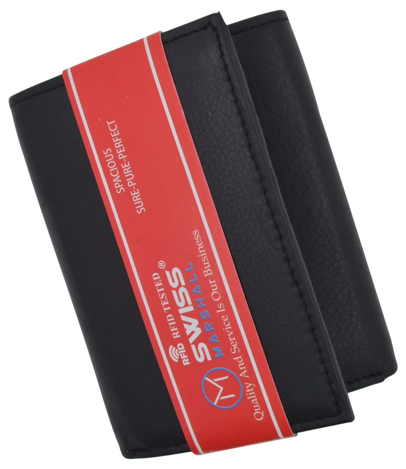 RFID Blocking Men's Premium Leather Trifold Flap ID Card Holder Wallet RFIDCN1307