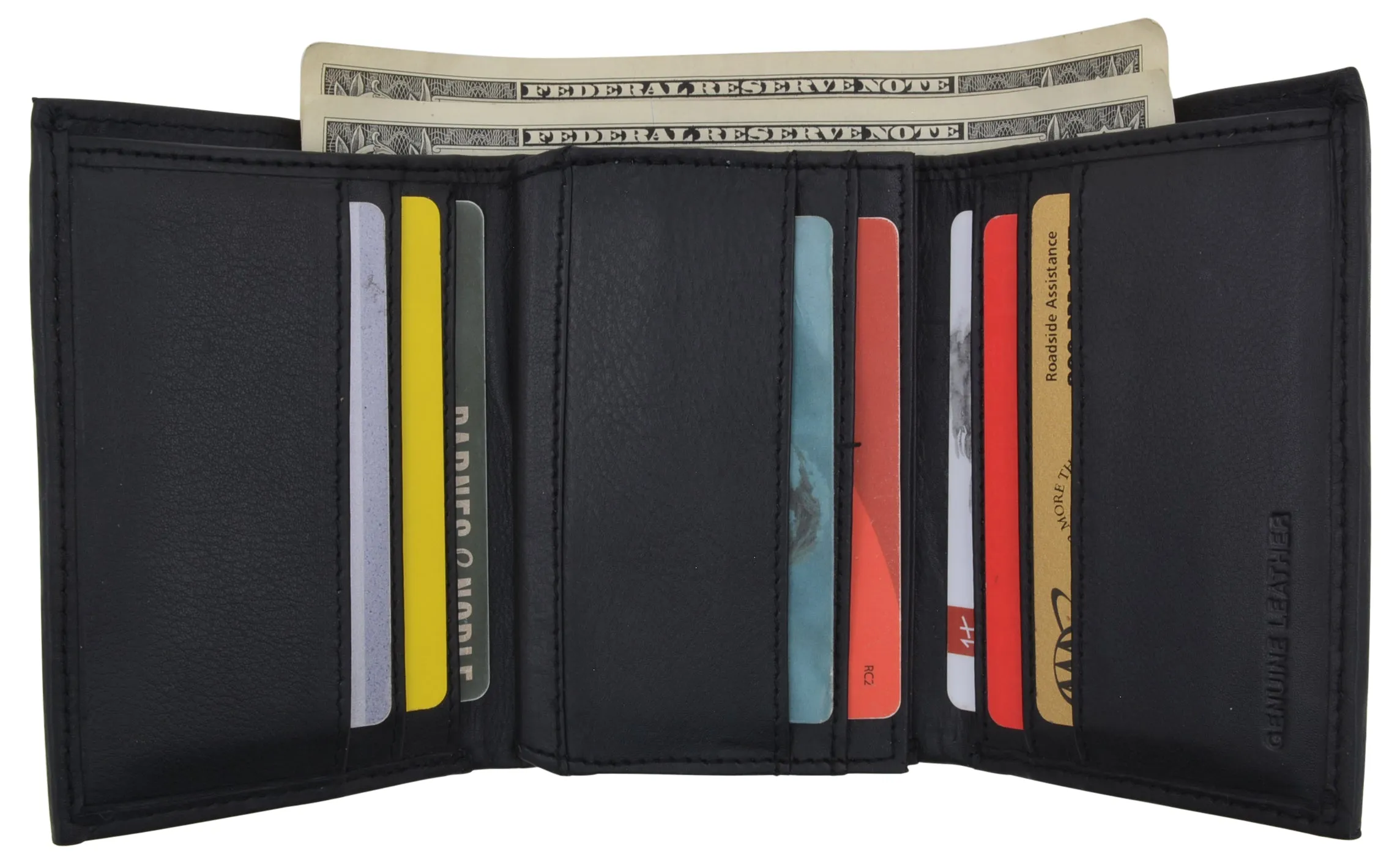 RFID Blocking Men's Premium Leather Trifold Flap ID Card Holder Wallet RFIDCN1307