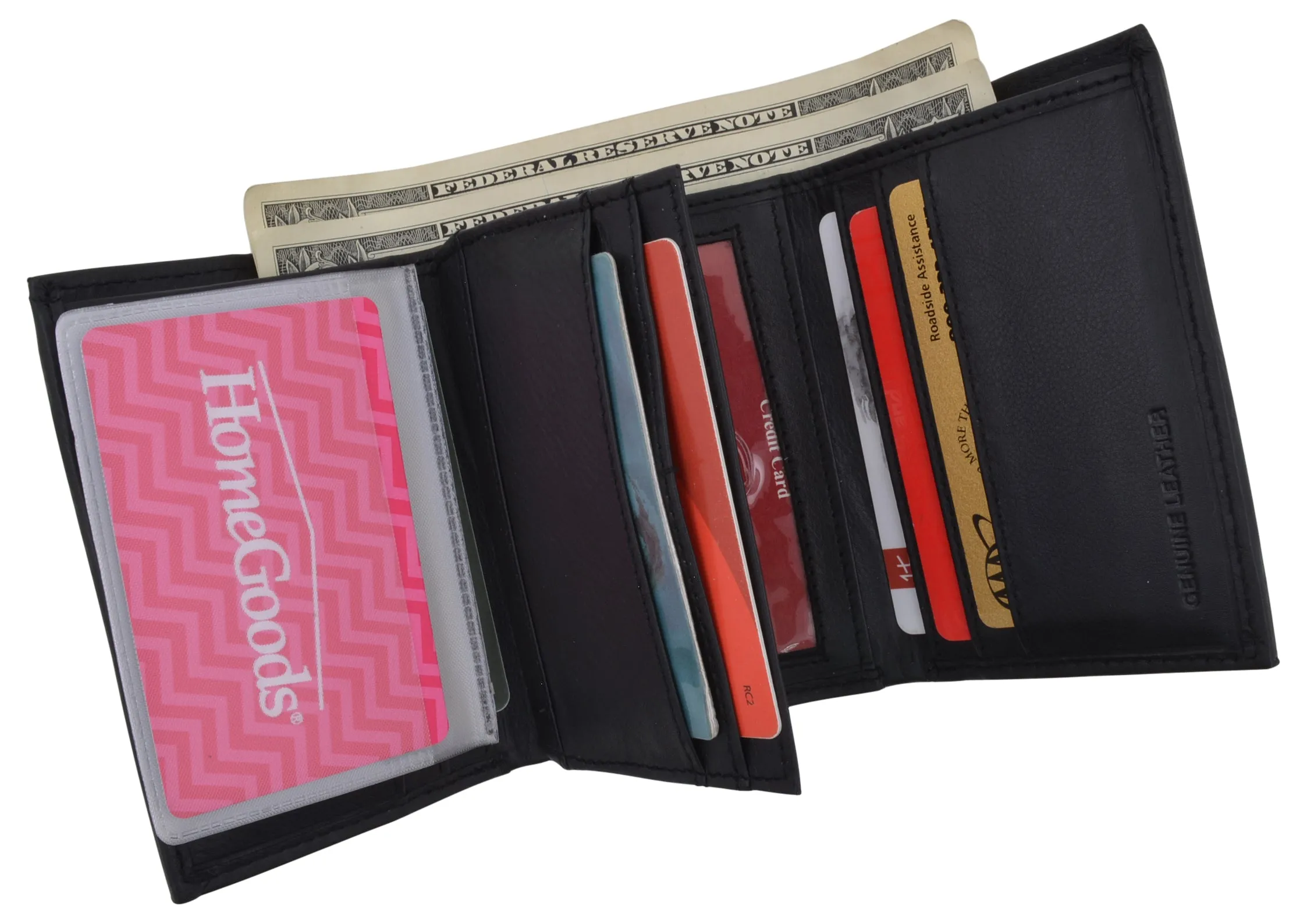RFID Blocking Men's Premium Leather Trifold Flap ID Card Holder Wallet RFIDCN1307
