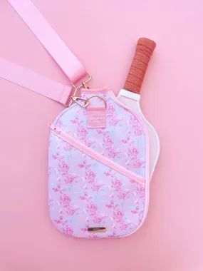 Rock Paper Scissors - Watercolor Floral Bow Pickleball Paddle Bag & Cover