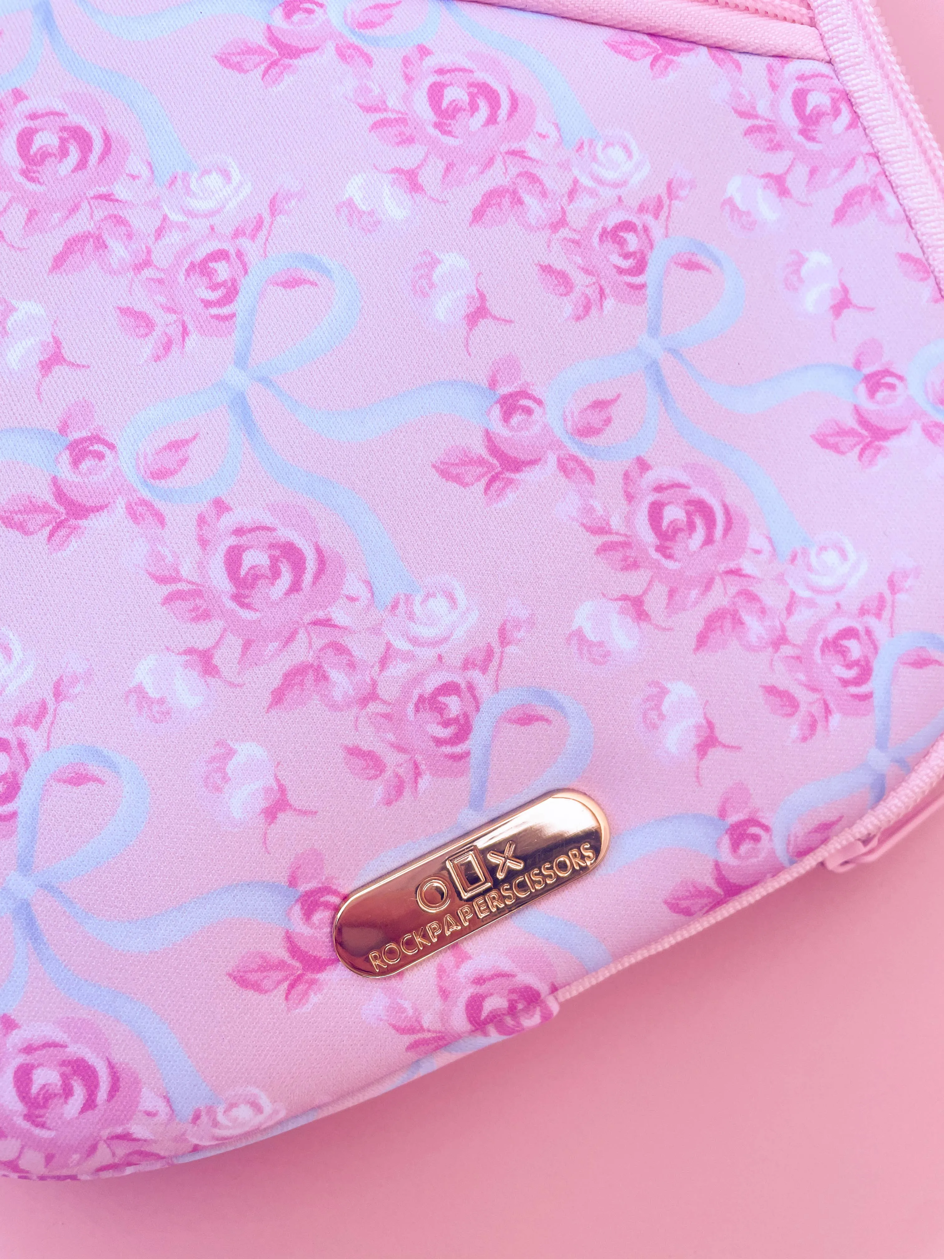 Rock Paper Scissors - Watercolor Floral Bow Pickleball Paddle Bag & Cover