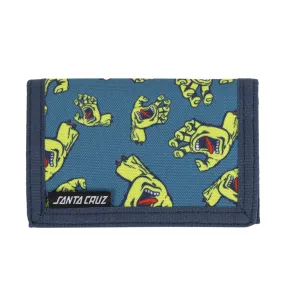 Santa Cruz Crowded Hand Velcro Wallet Vintage Blue
