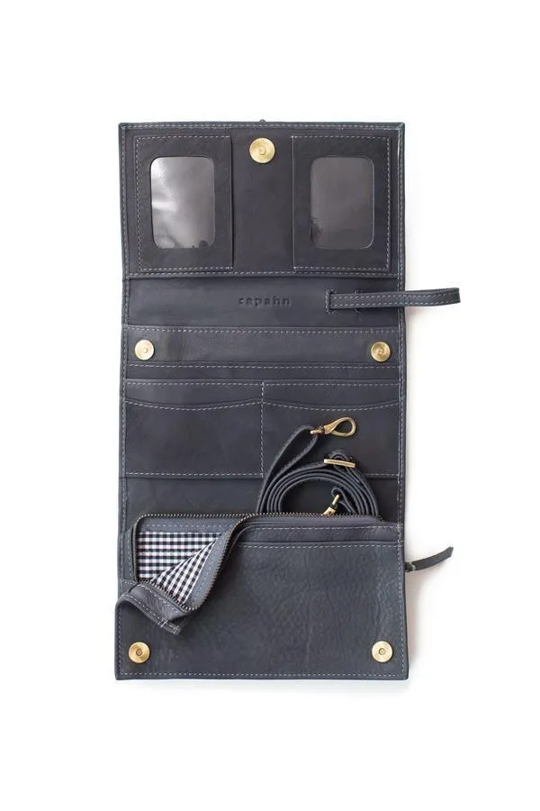 Sapahn Bag: Stanley Leather Crossbody Wristlet Wallet