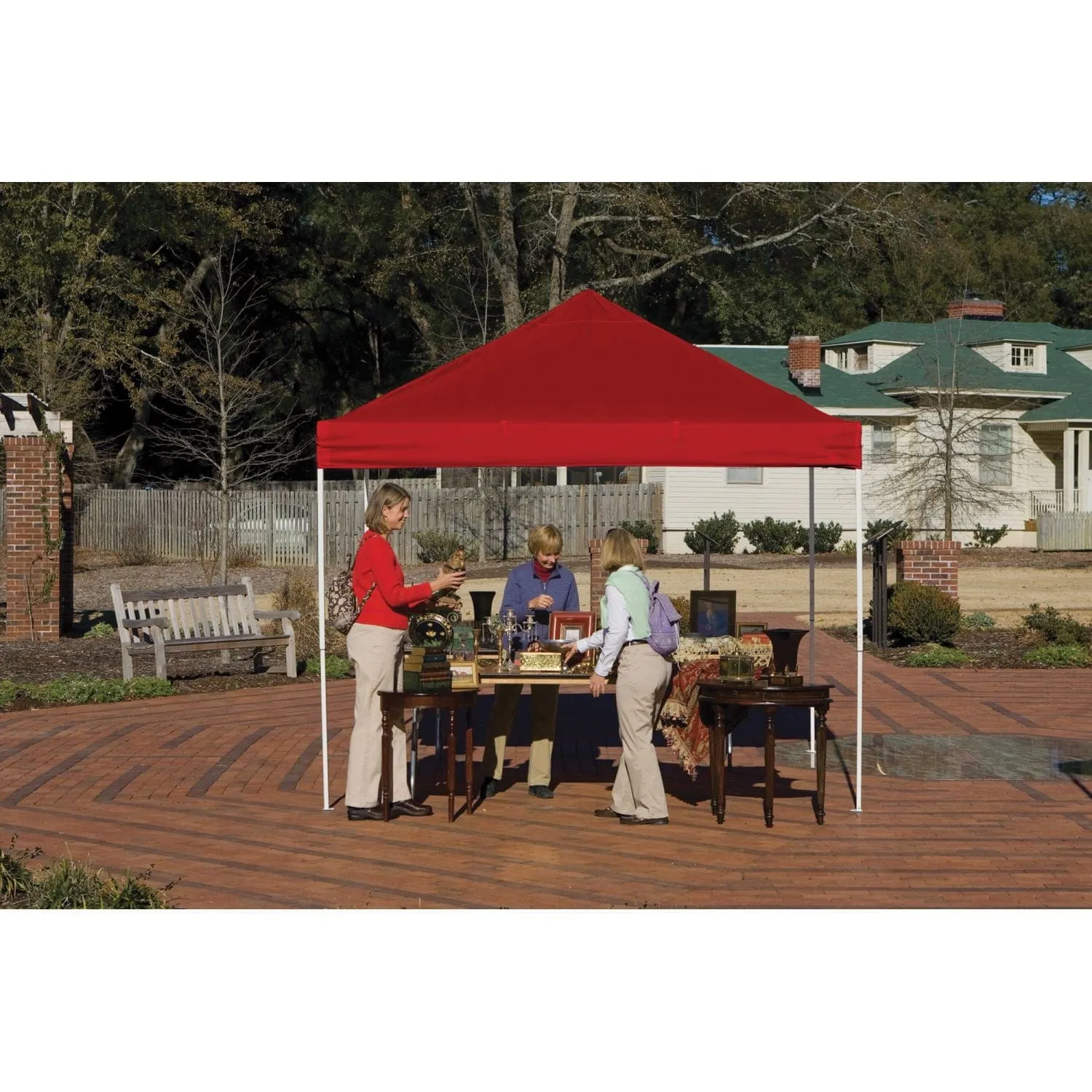 ShelterLogic | Pop-Up Canopy HD - Straight Leg 10 x 10 ft. Red