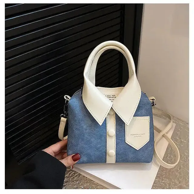Shirt Style Shoulder Handbag - Crossbody Bag