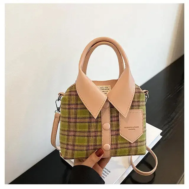 Shirt Style Shoulder Handbag - Crossbody Bag