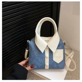 Shirt Style Shoulder Handbag - Crossbody Bag