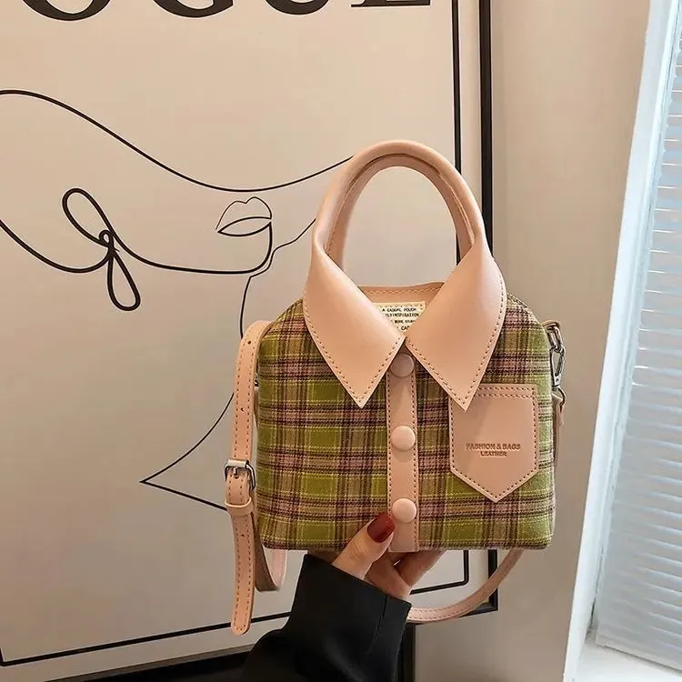 Shirt Style Shoulder Handbag - Crossbody Bag