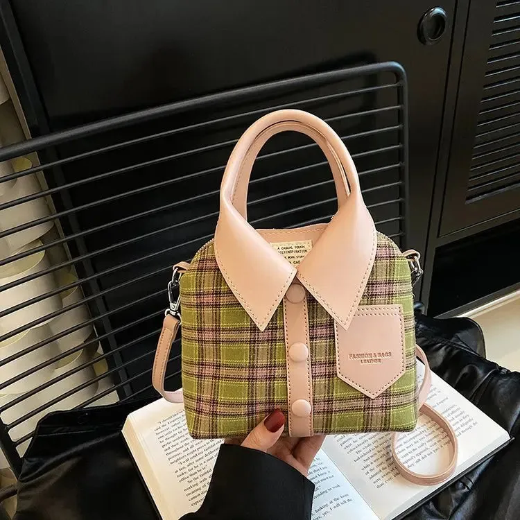 Shirt Style Shoulder Handbag - Crossbody Bag