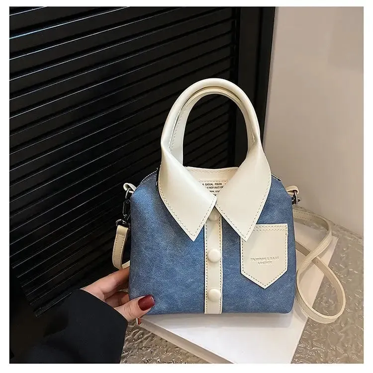 Shirt Style Shoulder Handbag - Crossbody Bag
