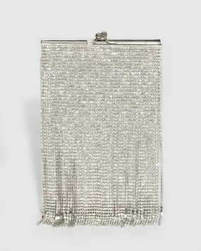 Silver Kathryn Crystal Mini Bag