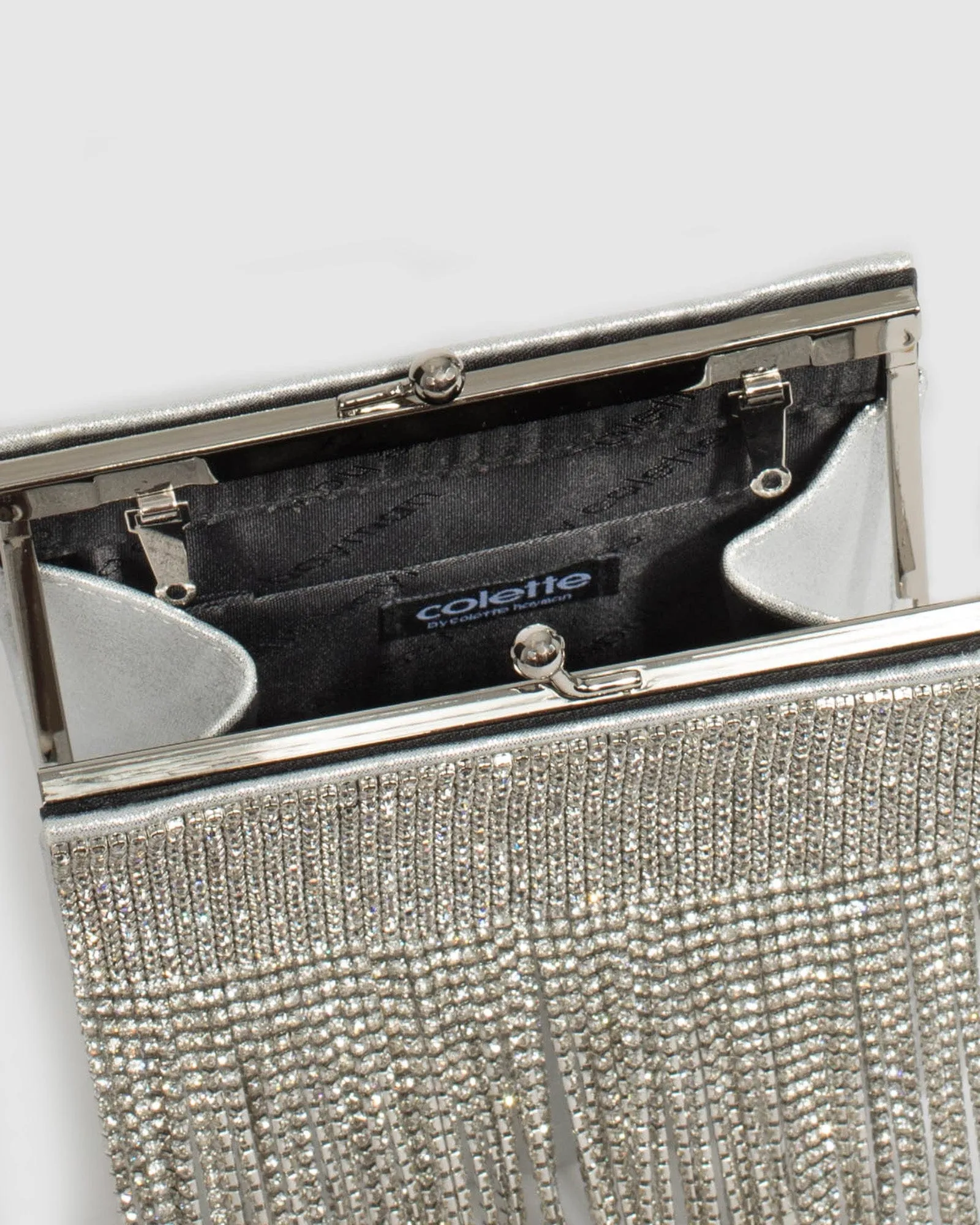 Silver Kathryn Crystal Mini Bag