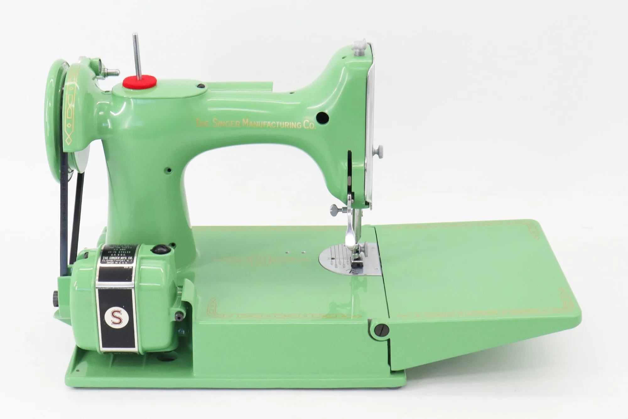 Singer Featherweight 221, AL934*** - Fully Restored in Jadeite Milky Green