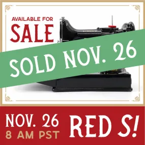 Singer Featherweight 221K Sewing Machine, RED "S" - ES239***
