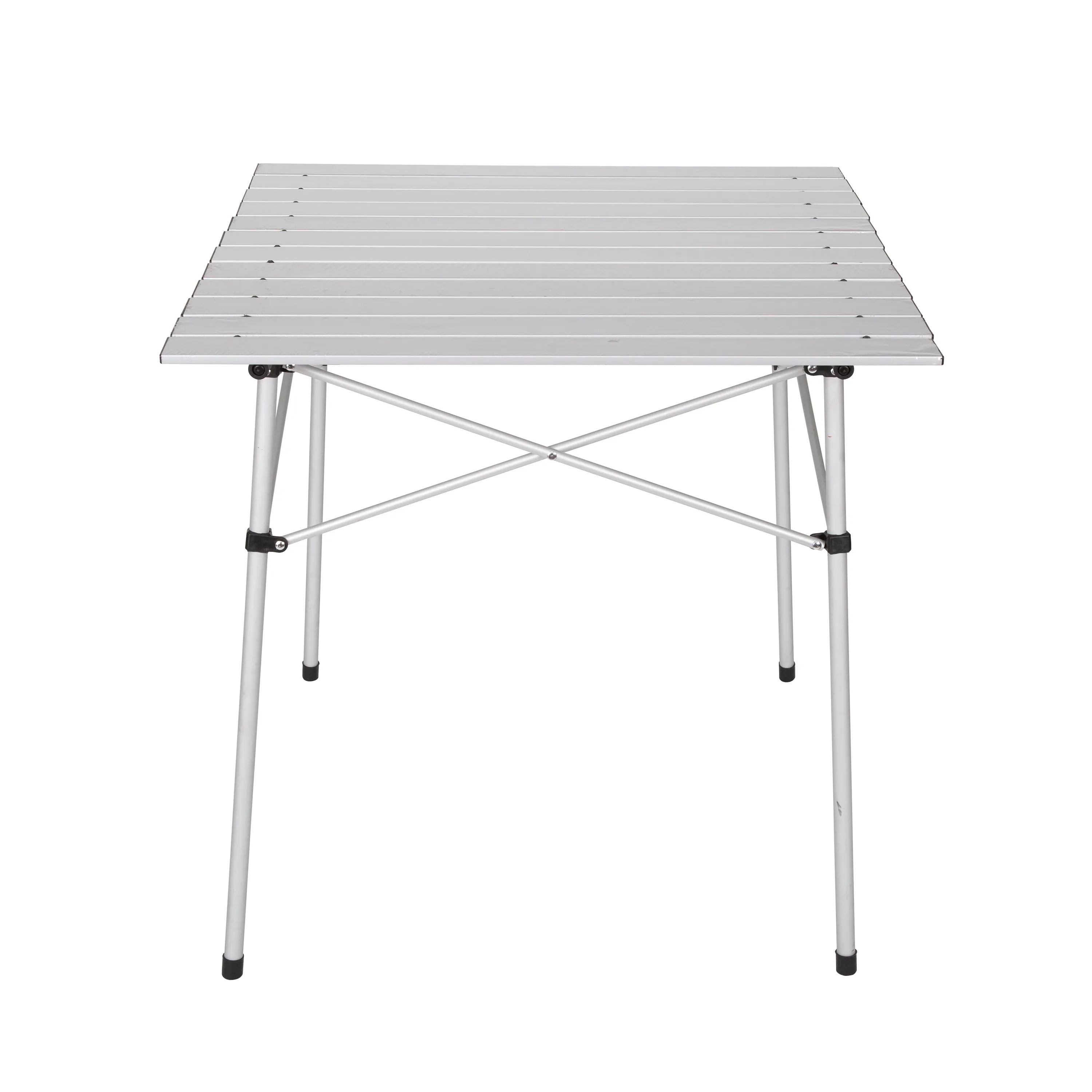 Stansport Aluminum Folding Table With Aluminum Top-27.5X27.5X27.5In