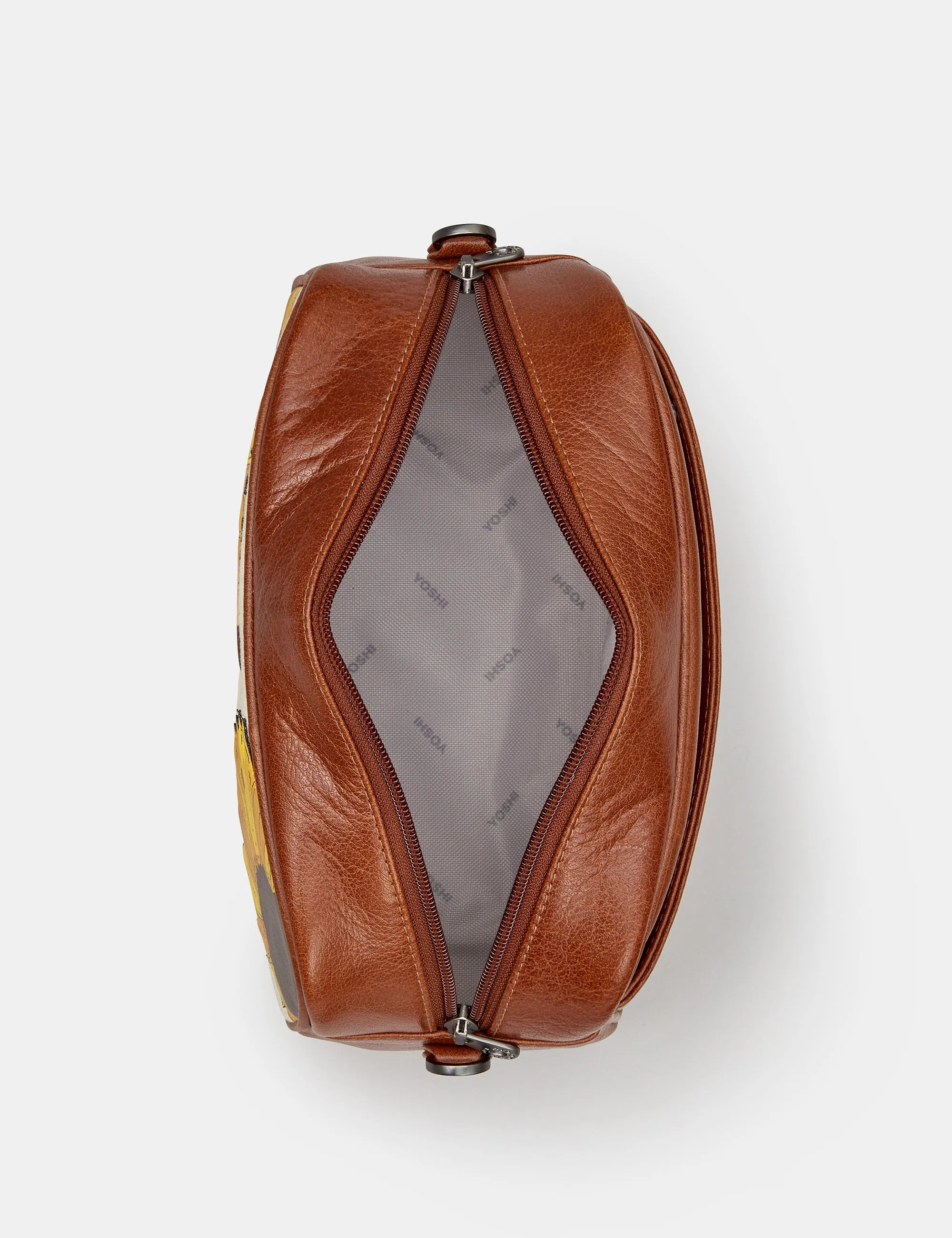 Sunflower Bloom Leather And Canvas Multiway Cross Body Bag