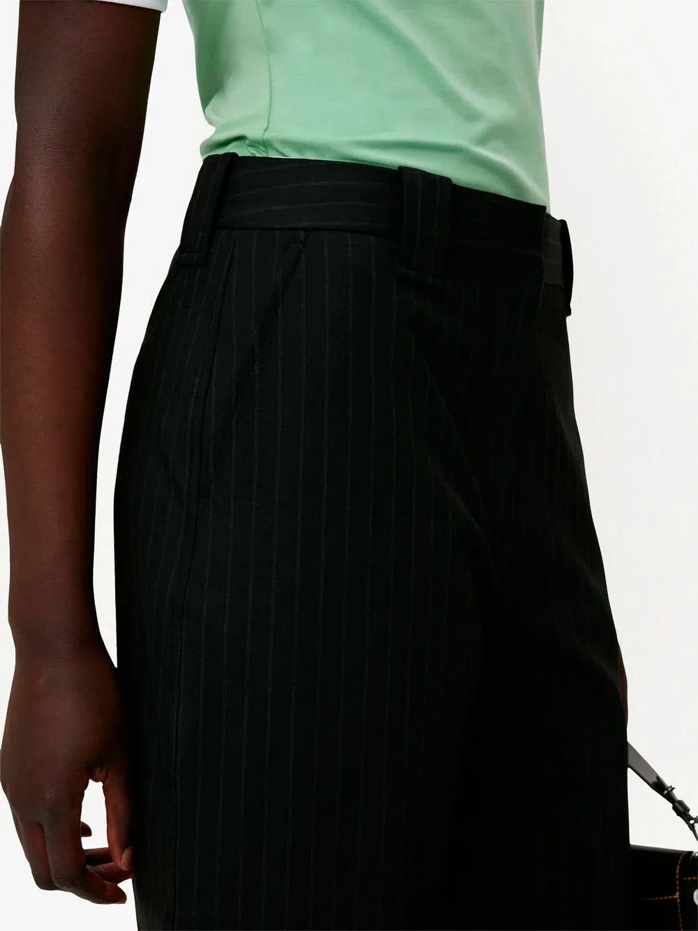Tapered pinstipe trousers