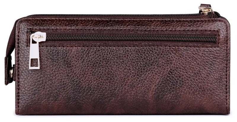 THE CLOWNFISH Jazz Series Brown Women's Wallet
