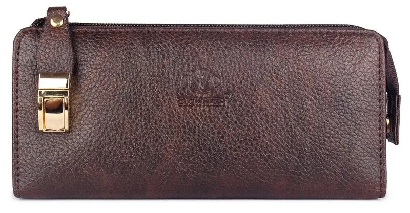 THE CLOWNFISH Jazz Series Brown Women's Wallet