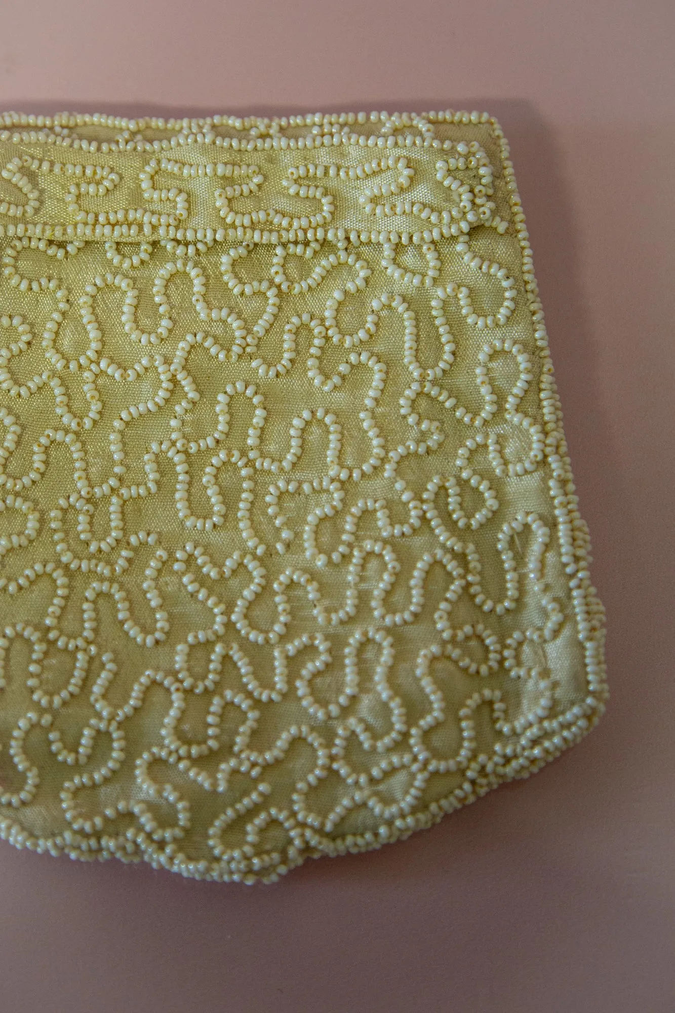 Vintage 1920s Pearl Beaded Belt Bag