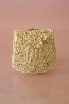 Vintage 1920s Pearl Beaded Belt Bag