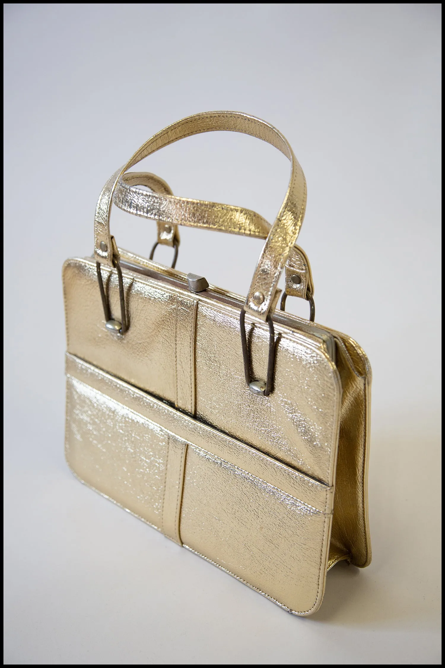 Vintage 1960s Gold Handbag