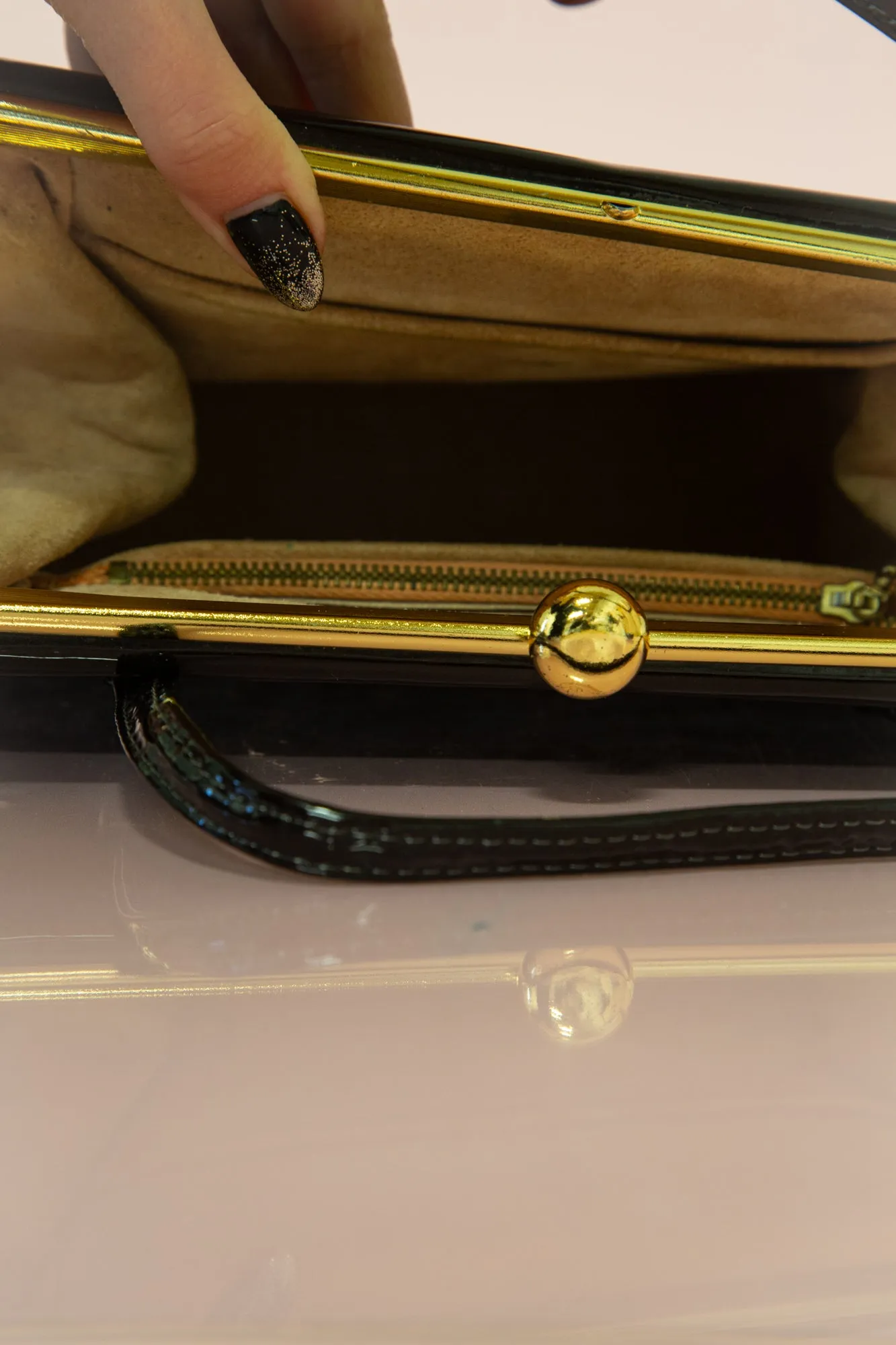Vintage 1960s Holmes Patent Leather Handbag