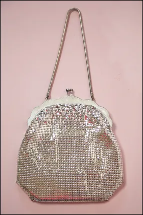Vintage 1970s Silver Mesh Disco Bag