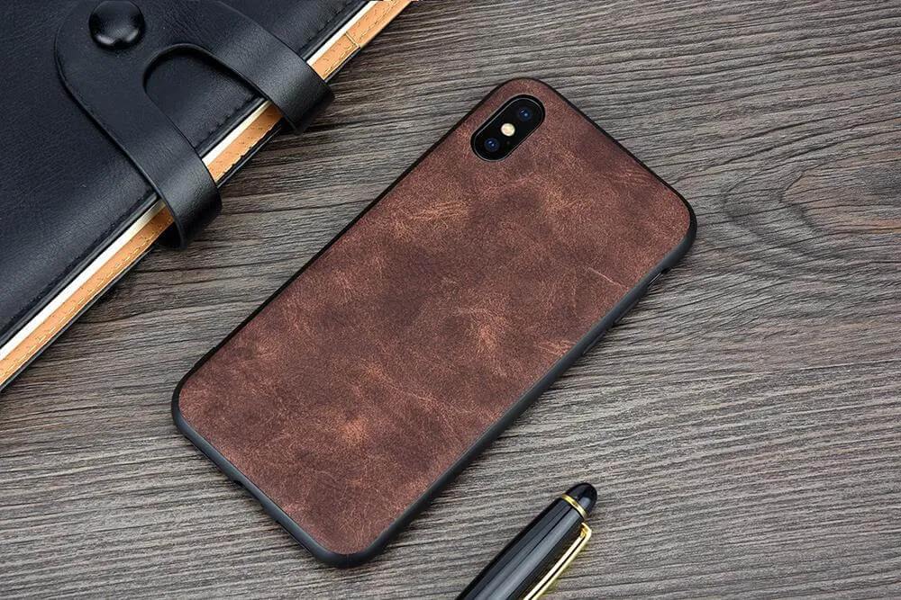 Vintage PU Leather Case for iPhone X and Other Models